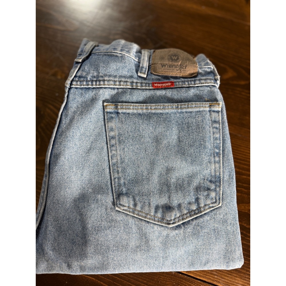 Wrangler Authentics Mens Light Wash Straight Leg Denim Jeans 96501SL 34x32